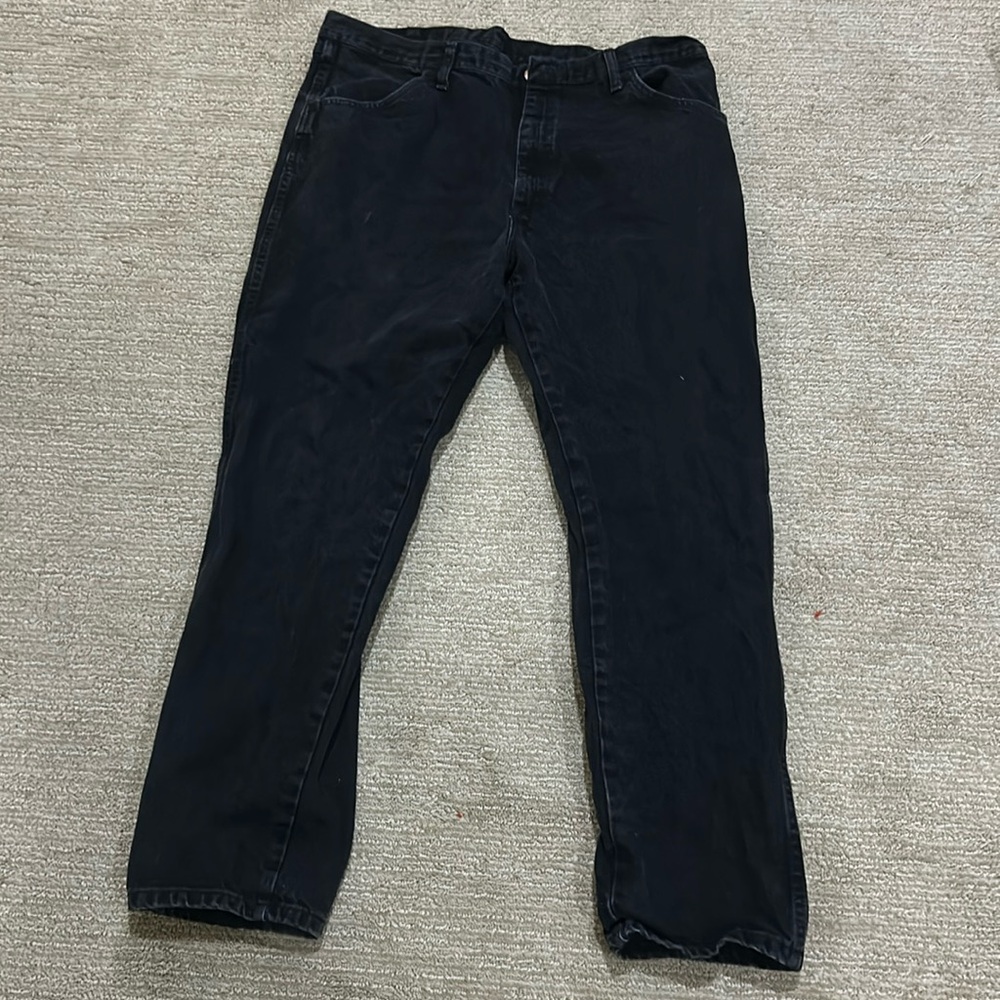 RUSTLER BAGGY BLACK JEANS